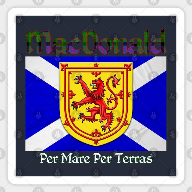 Clan MacDonald Clan Scotland Flag Sticker by macdonaldcreativestudios